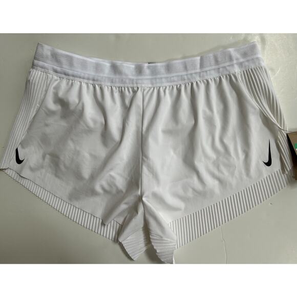 Nike Pants - Nike Women's Dri-Fit Adv Aeroswift 3" Running Shorts FN2328-100 White XL NWT